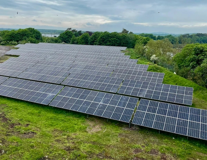 Farm with solar installation