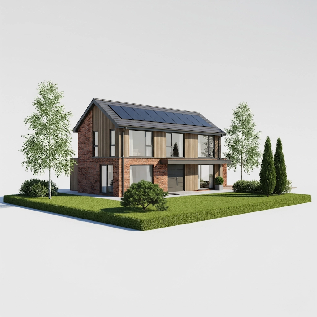 Solar installation on house