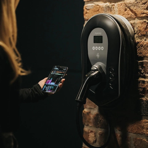 Myenergi Zappi app on a smartphone